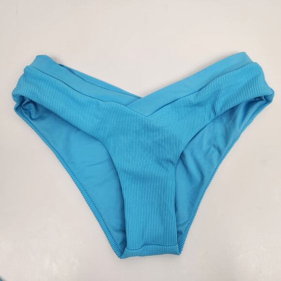 L*Space Pratt Bikini Bottom in Aqua Blue Size XS NWT - Picture 2 of 5